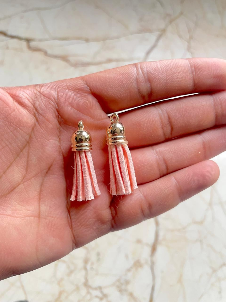 Pastel Pink Leather Tassel (pack of 10)