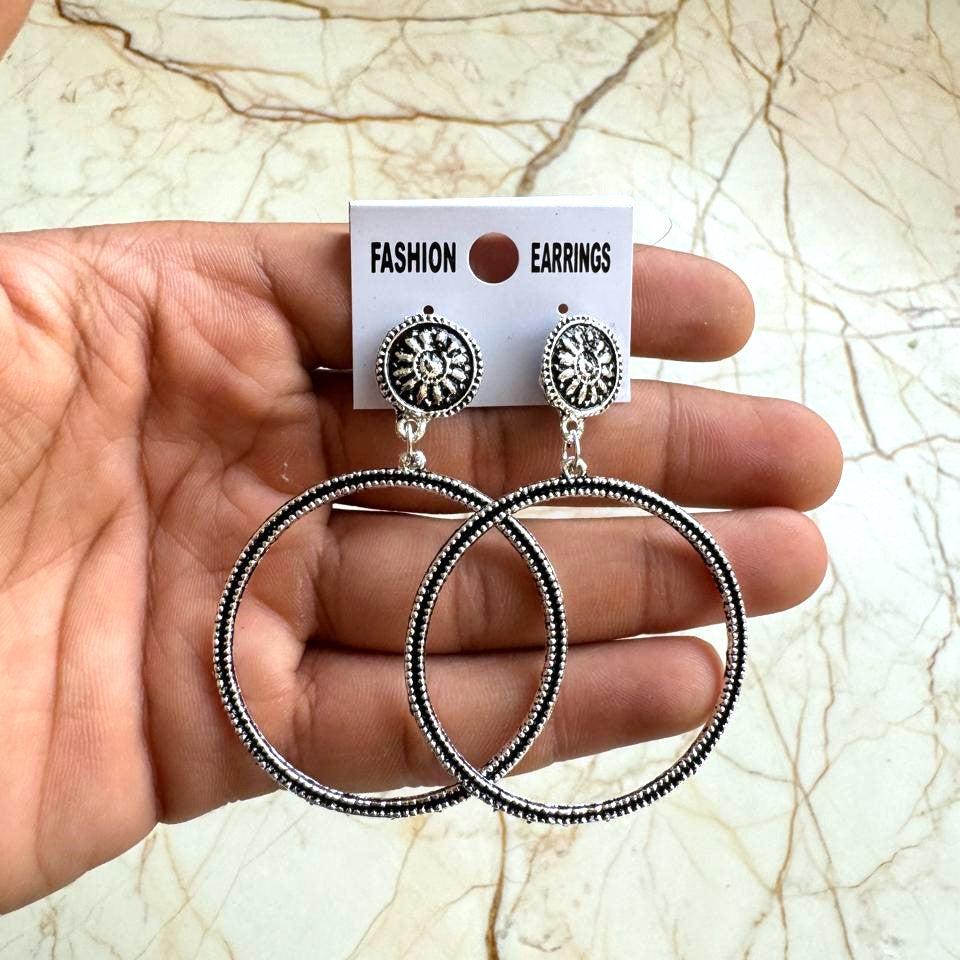 Silver Earring Bezel - Circle