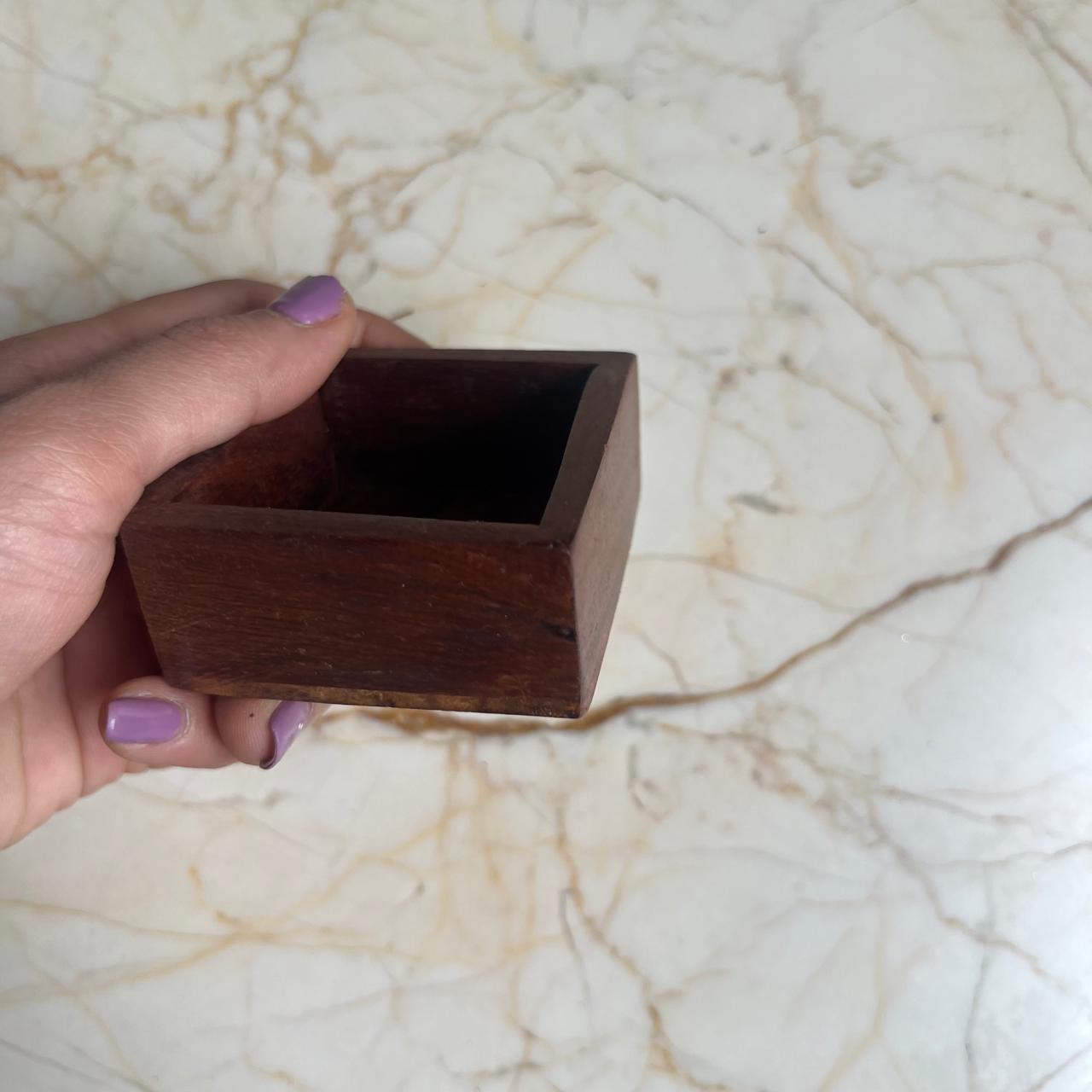 Wooden Bowl for Candles - square