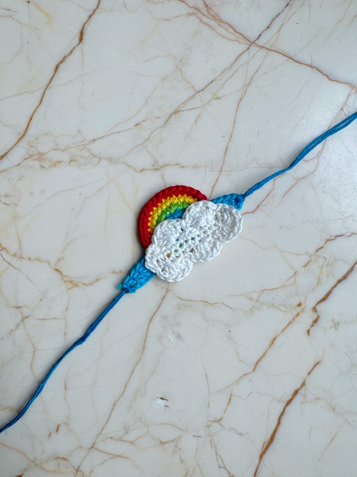 Crochet Rakhi - Rainbow