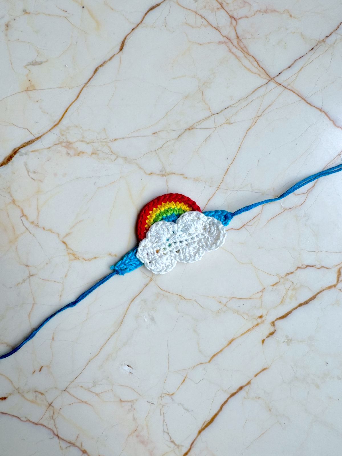 Crochet Rakhi - Rainbow