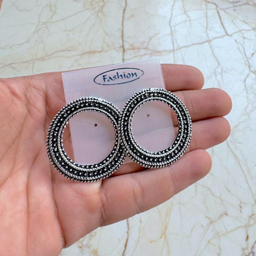 Silver Earring Bezel -  Tops (B)