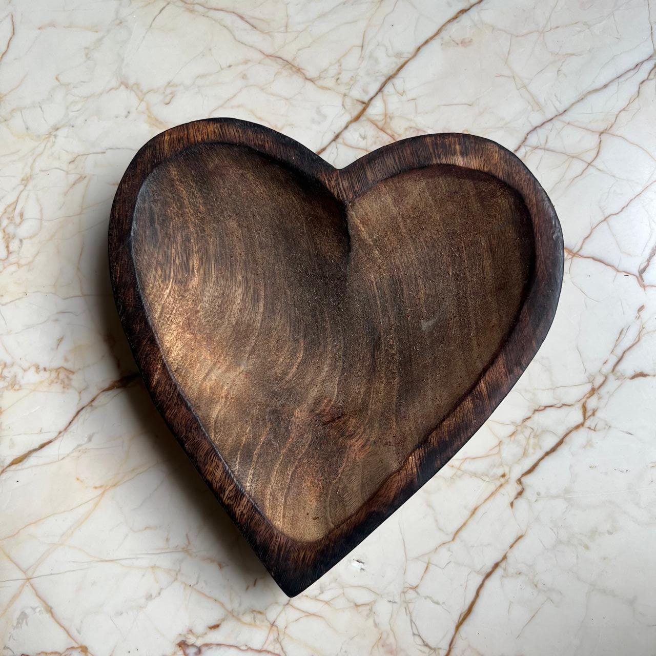 Wooden Bowl for Candles - Heart Shape