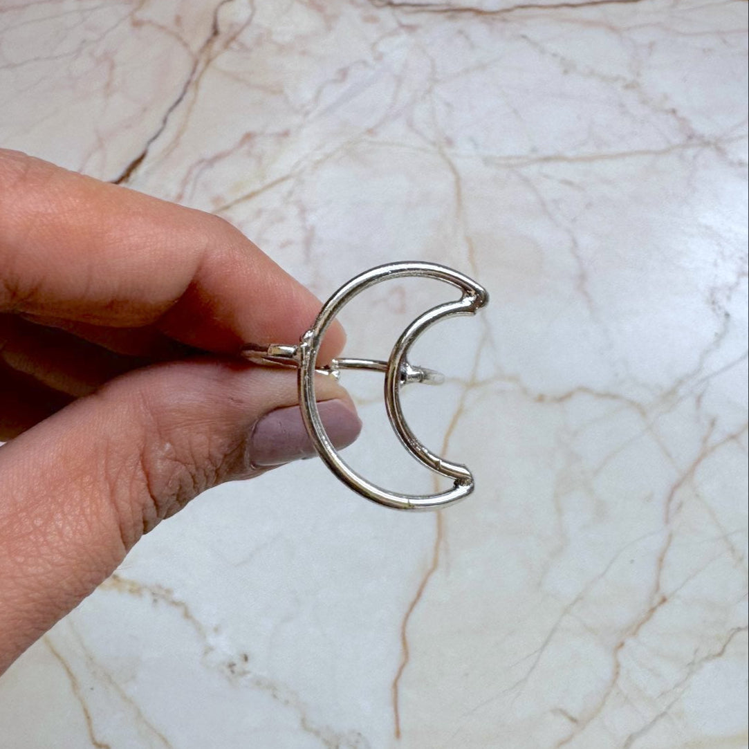 Moon Shaped Adjustable Ring Bezel