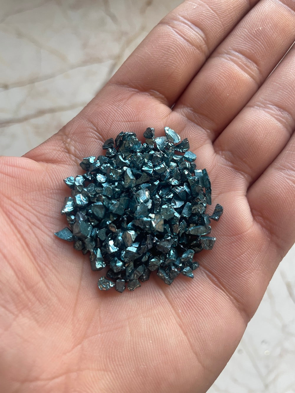 Teal Electroplated granules
