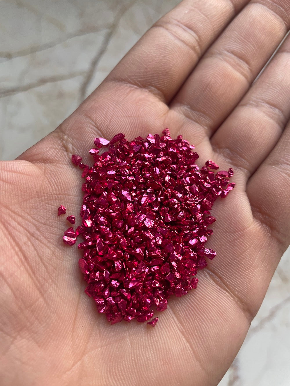 Electroplated granules
