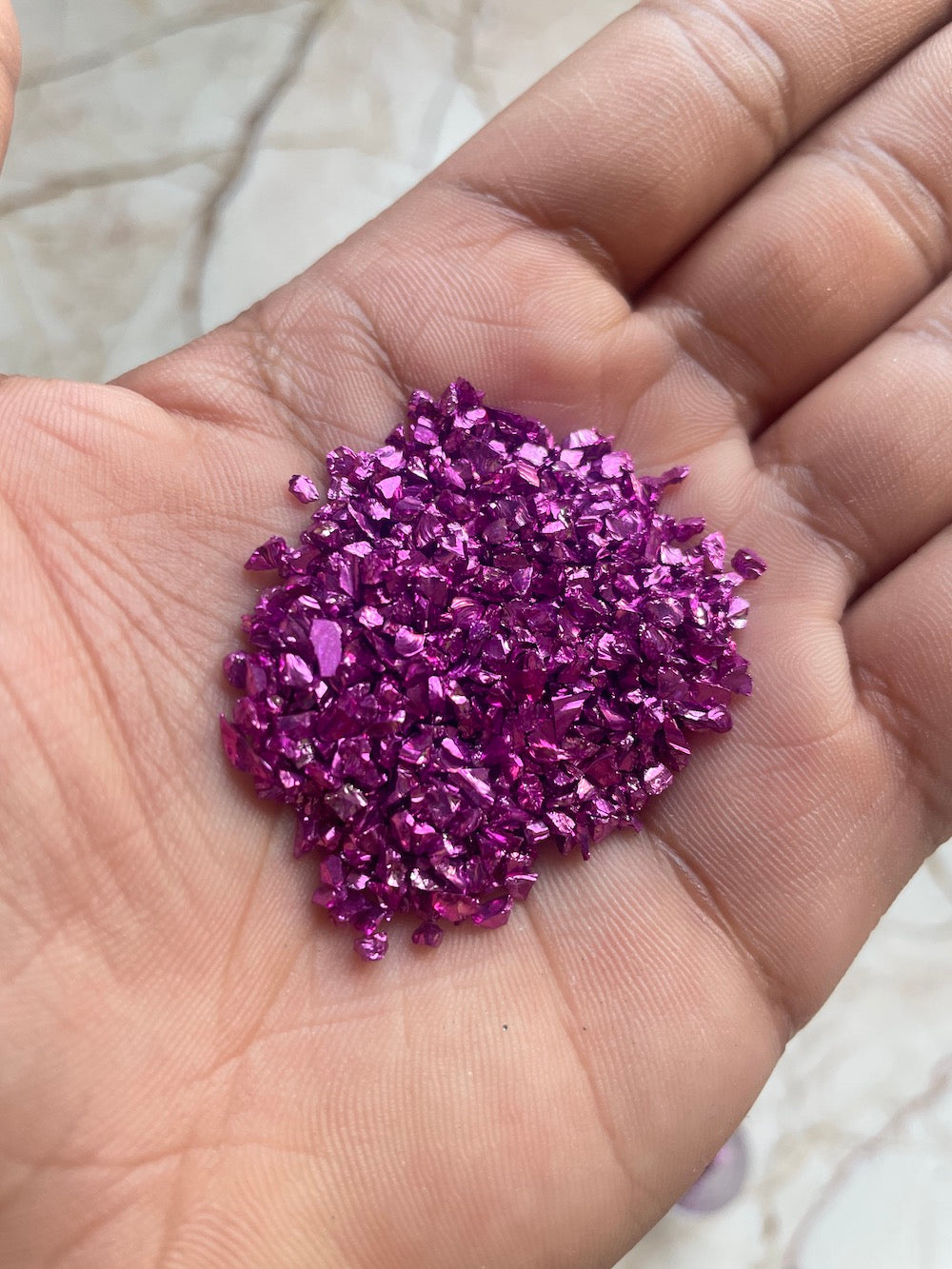 Pink Electroplated granules