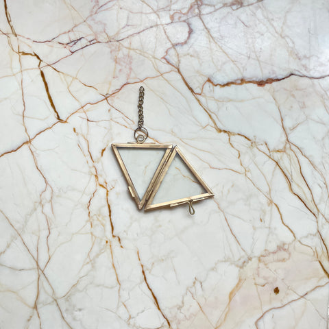 2 inch triangle Keychain Vintage Frame