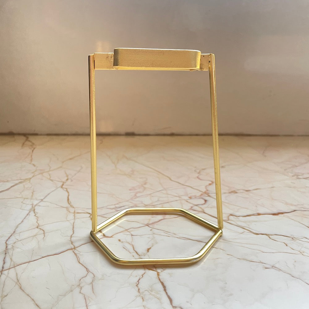 Metal clock Stand golden