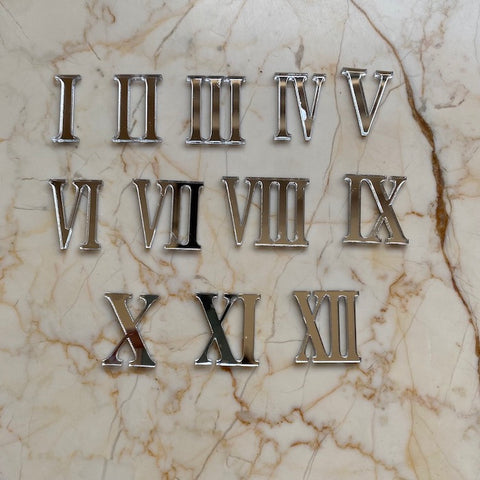 12 Acrylic Roman Numbers for clock