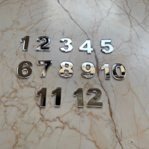 12 Acrylic English Numbers for clock