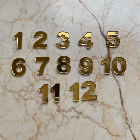 12 Acrylic English Numbers for clock