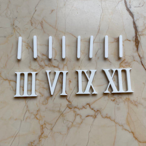 4 Roman Numbers with 8 Sticks acrylic number for clock