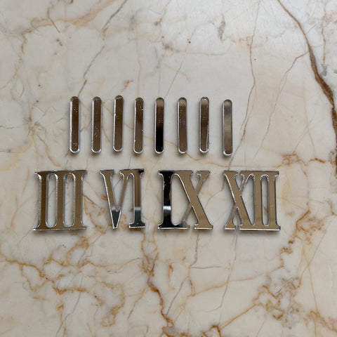 4 Roman Numbers with 8 Sticks acrylic number for clock