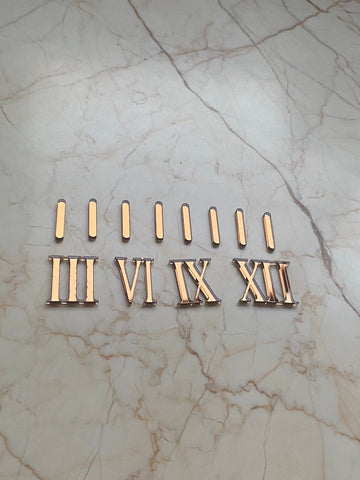 4 Roman Numbers with 8 Sticks acrylic number for clock