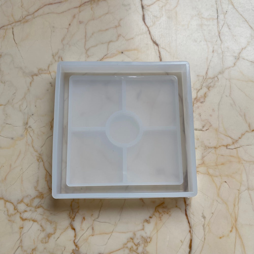 Square / Trinket coaster mould with border - Harsh Resin Store