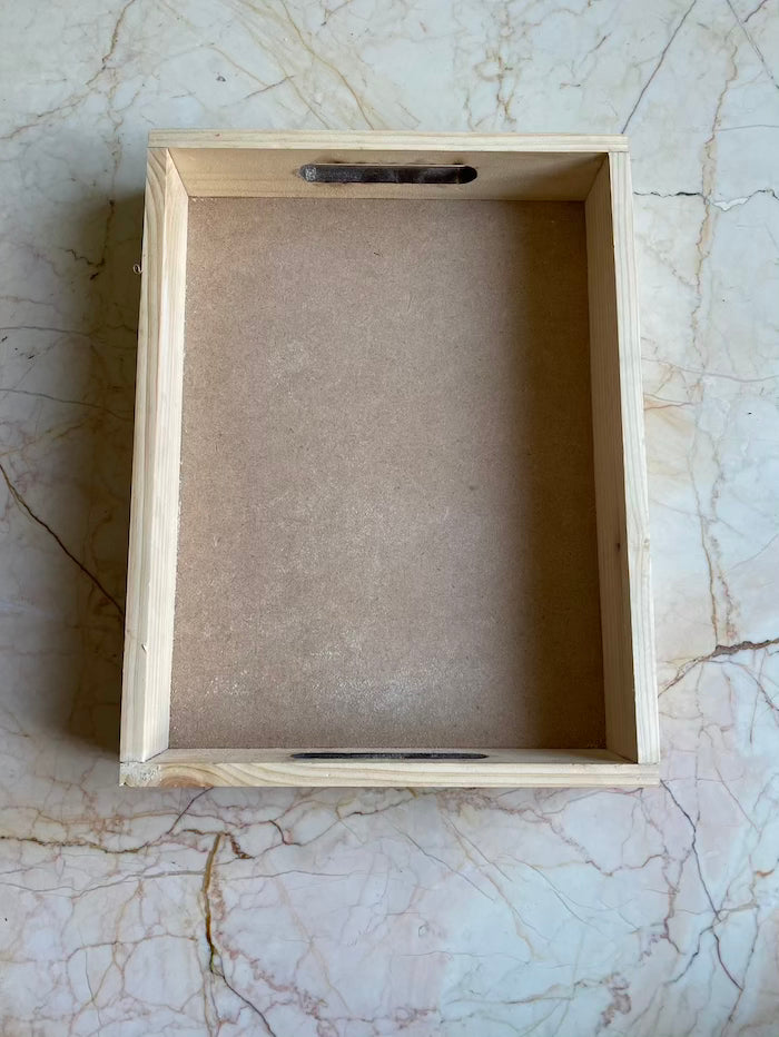 Pinewood MDF Tray with Wooden handles - Rectangle - Harsh Resin Store