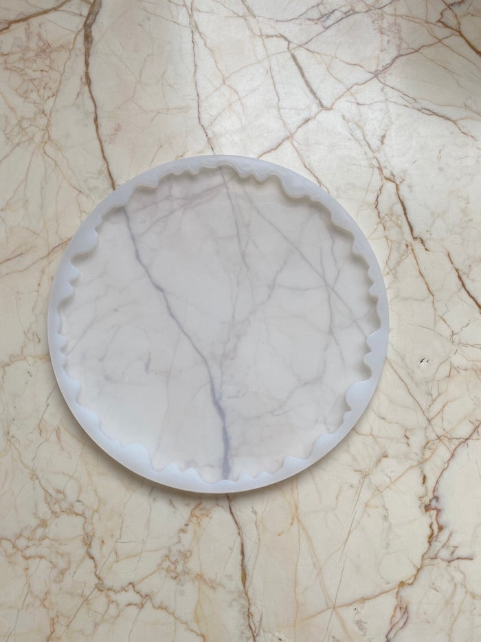 8 inches agate round tray mould - Harsh Resin Store