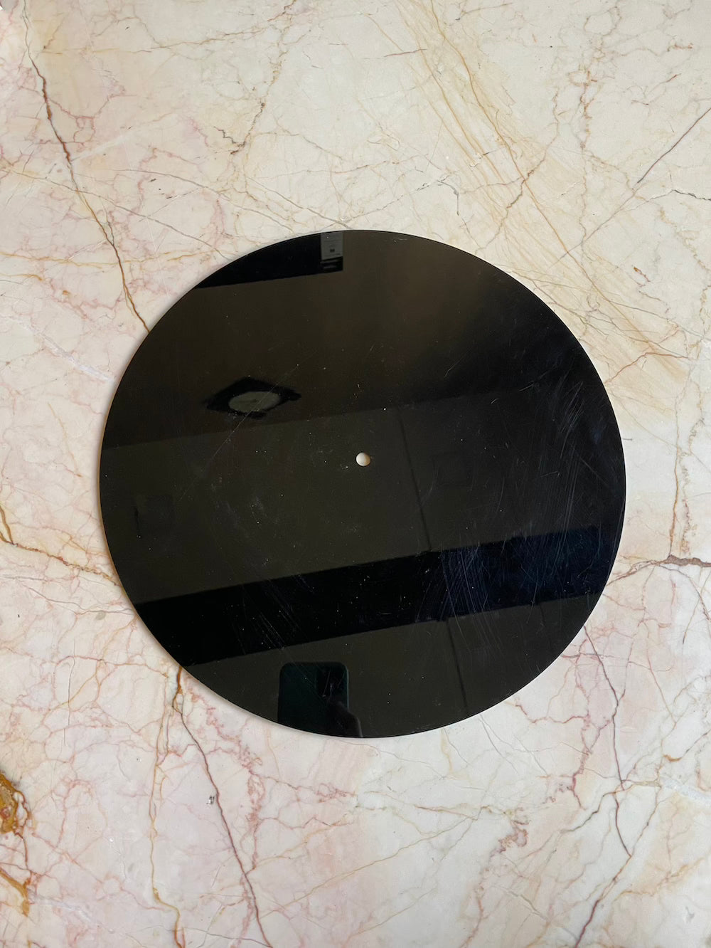 Black Acrylic Clock Base with Hole - Harsh Resin Store