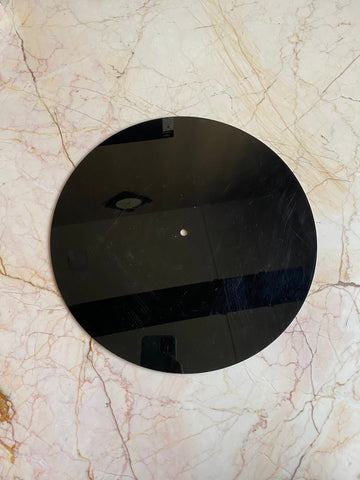 Black Acrylic Clock Base with Hole