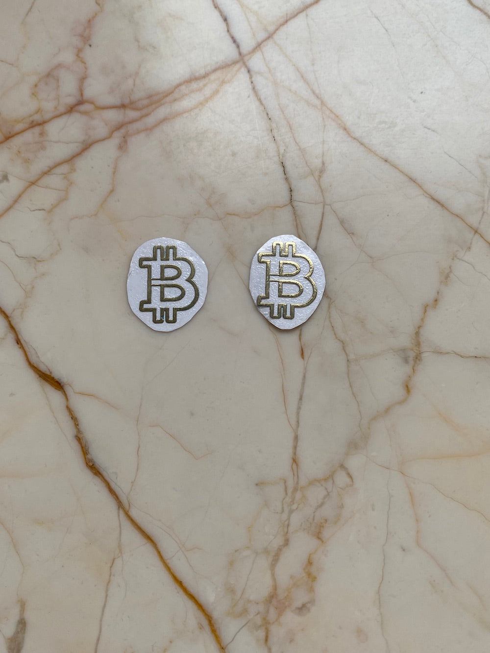 Bitcoin metallic sticker (set of 2) - Harsh Resin Store