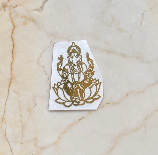 Ganesh ji metallic sticker- B