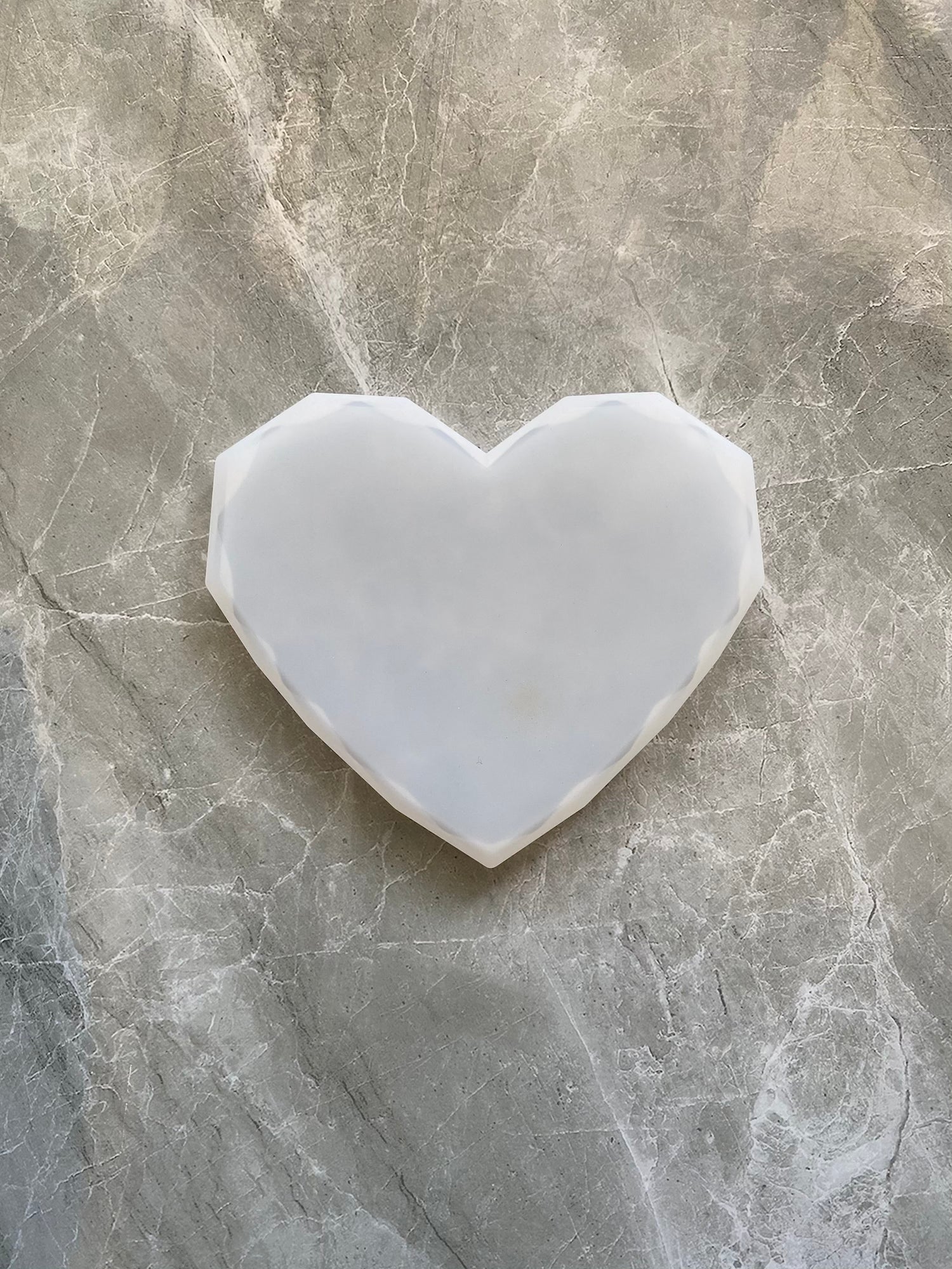 Diamond cut heart coaster mould