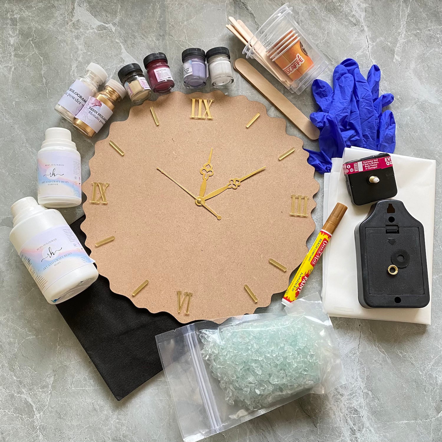 DIY Beginners Resin Geode Clock Kit