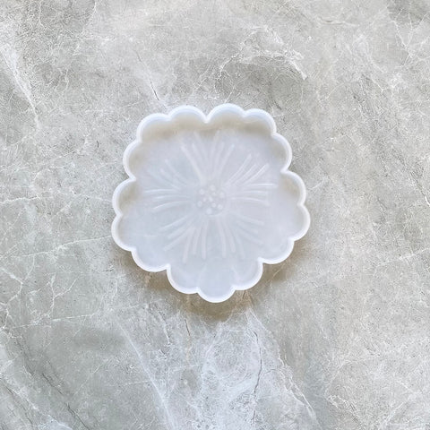 Flower Coaster Mould with engraving - Pack of 12