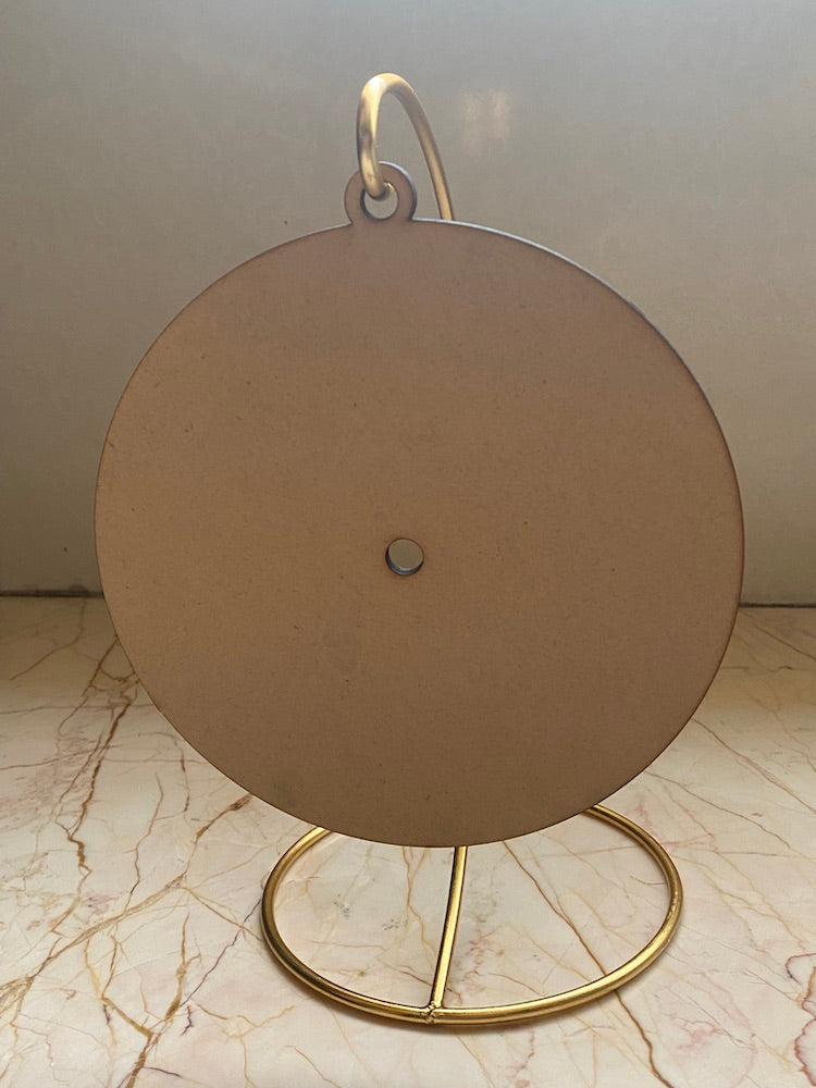 MDF Clock Base With hanging Metal Stand