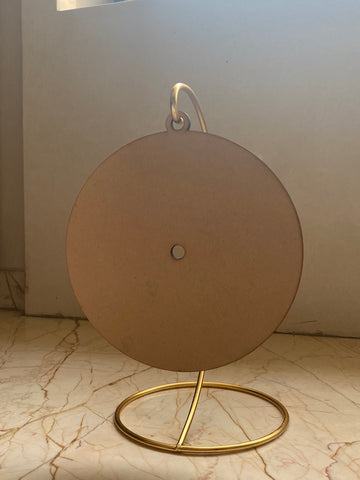 MDF Clock Base With hanging Metal Stand