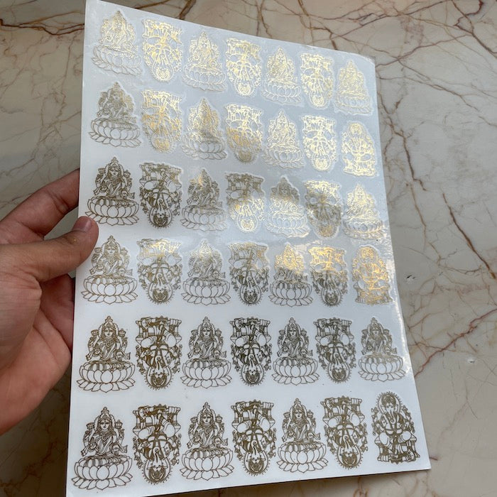 Ganesh Lakshmi metallic Sticker sheet