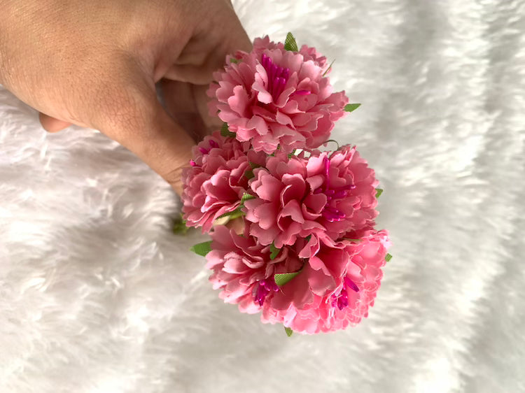 Artificial carnation flower bunch