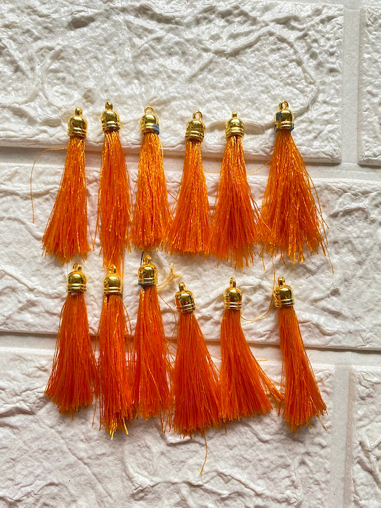 Thread tassel Pack of 12 - Orange