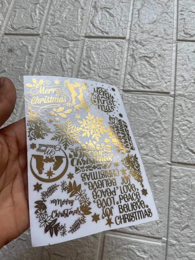 A6 Christmas metallic sticker Sheet - A