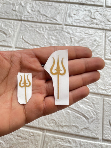 Trishul Metallic Sticker