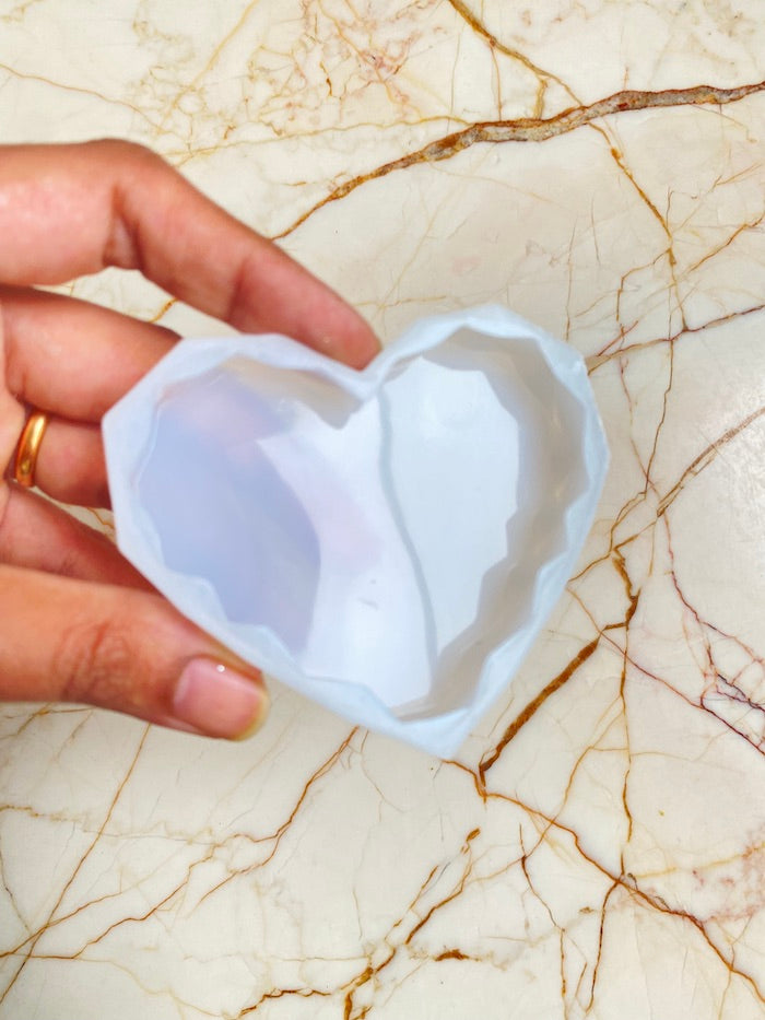 Diamond Cut Heart Mould - Small