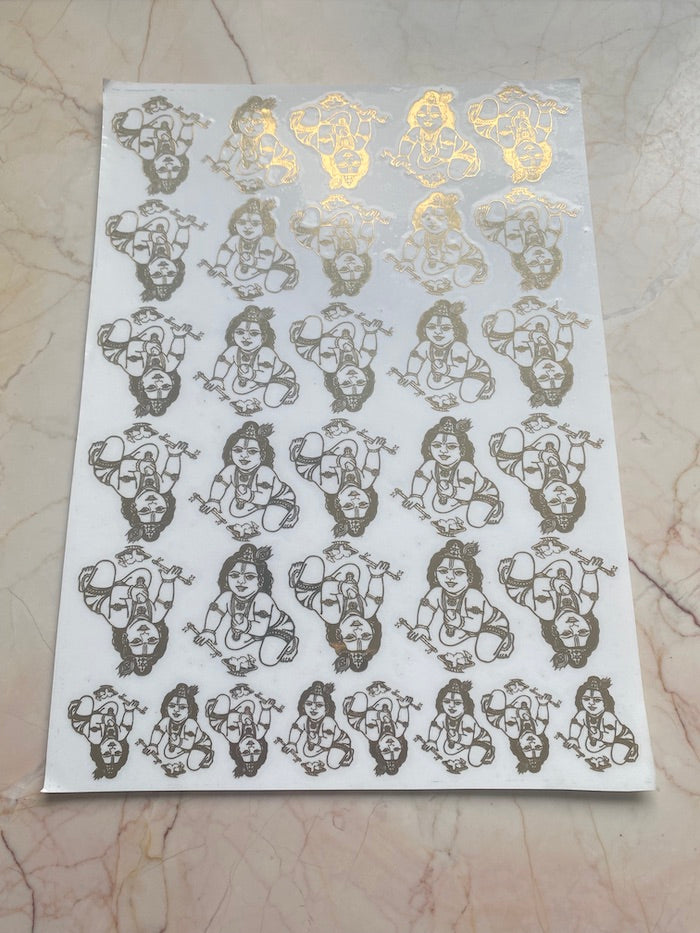 krishnaji Metallic Sticker Sheet