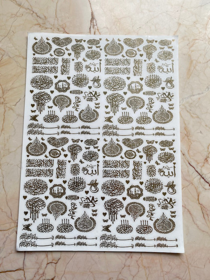 Arabic Mix Metallic Sticker Sheet