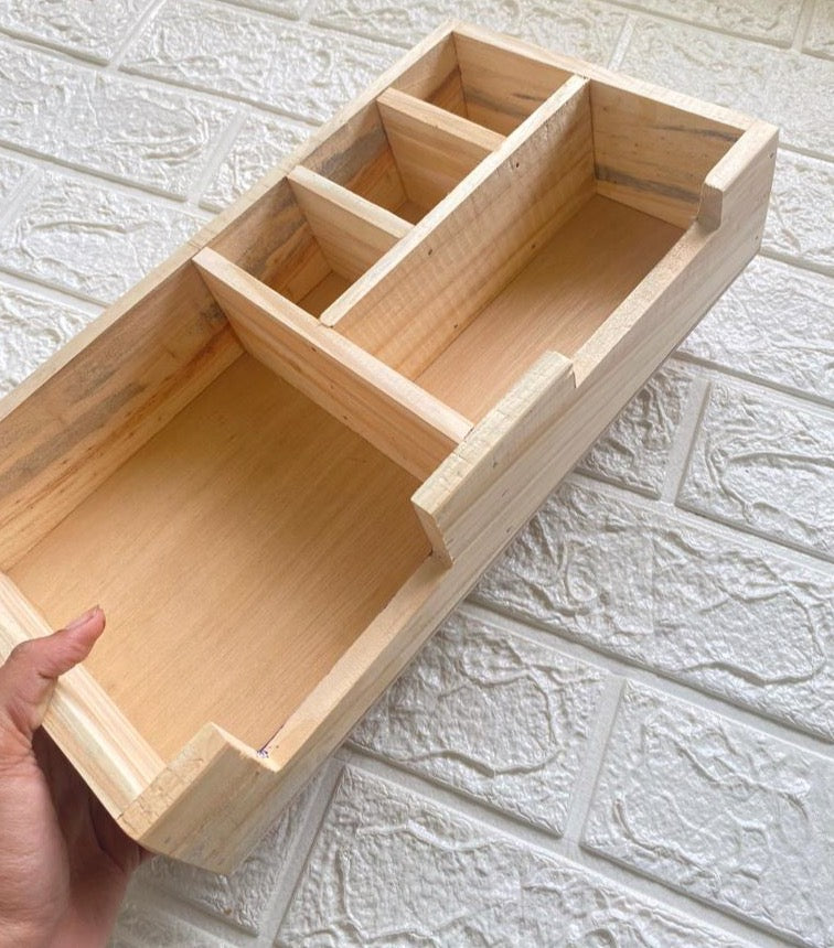 Wooden Cutlery and tissue holder