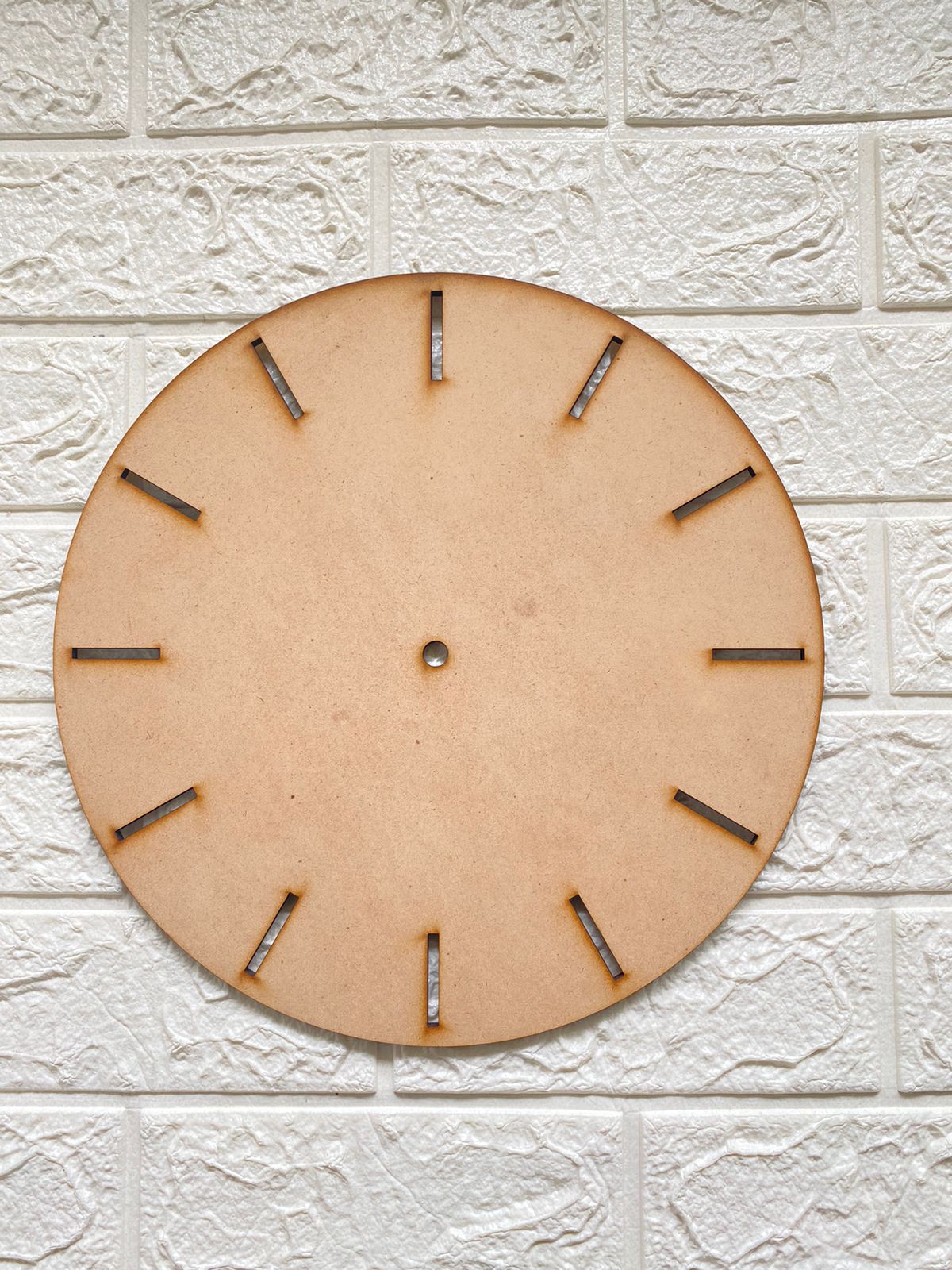 Circle MDF Clock Base with Line cut outs
