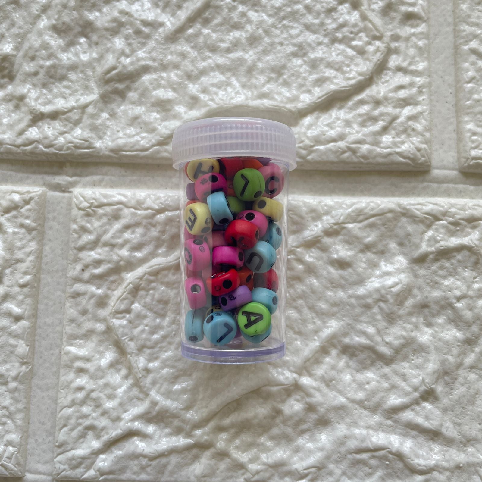Alphabet Round Shaped Beads - Multi coloured