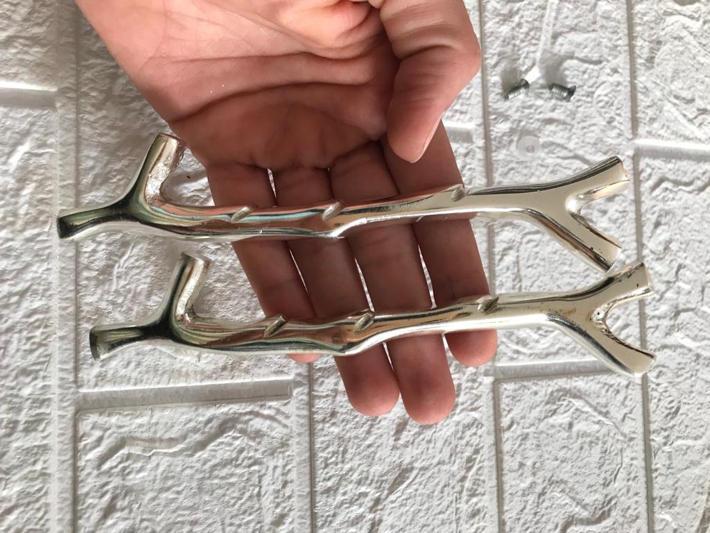 Silver branch tray handle