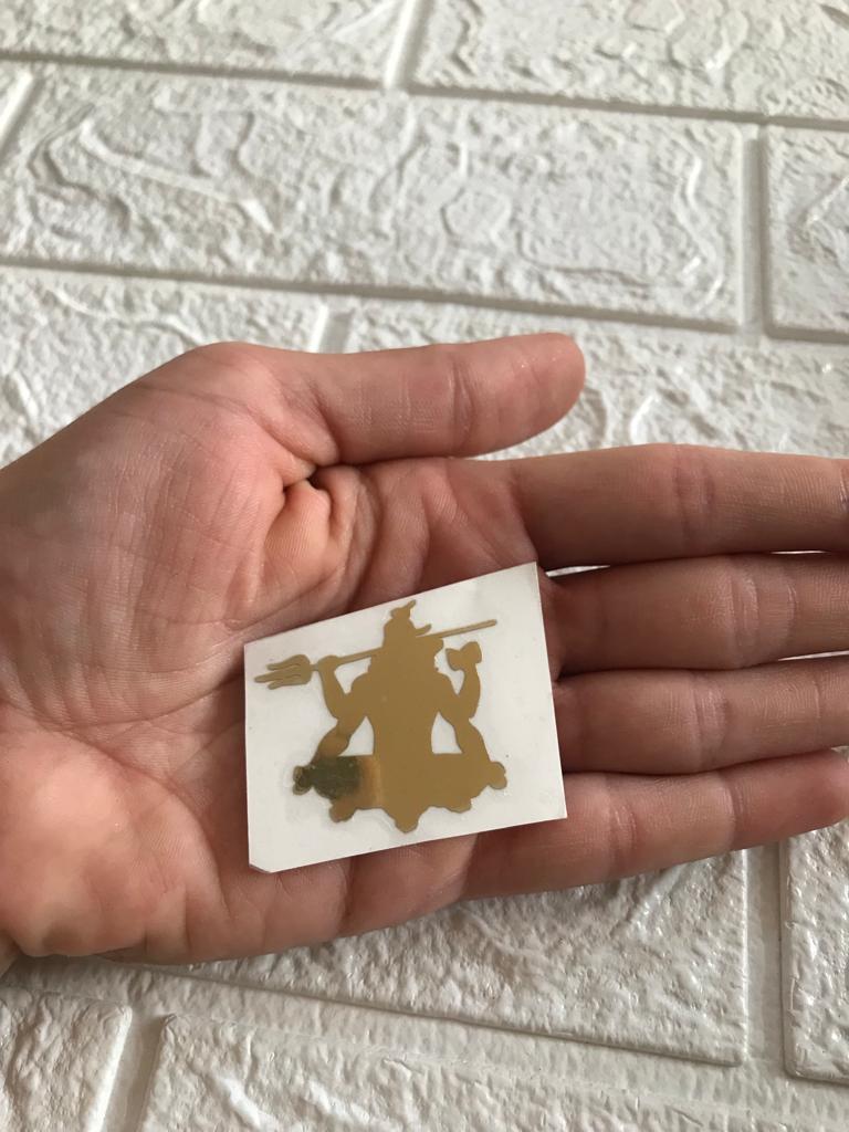 Mahadev metallic sticker