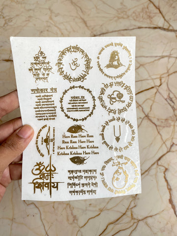 A6 Mini Mixed Mantra Metallic Sticker Sheet