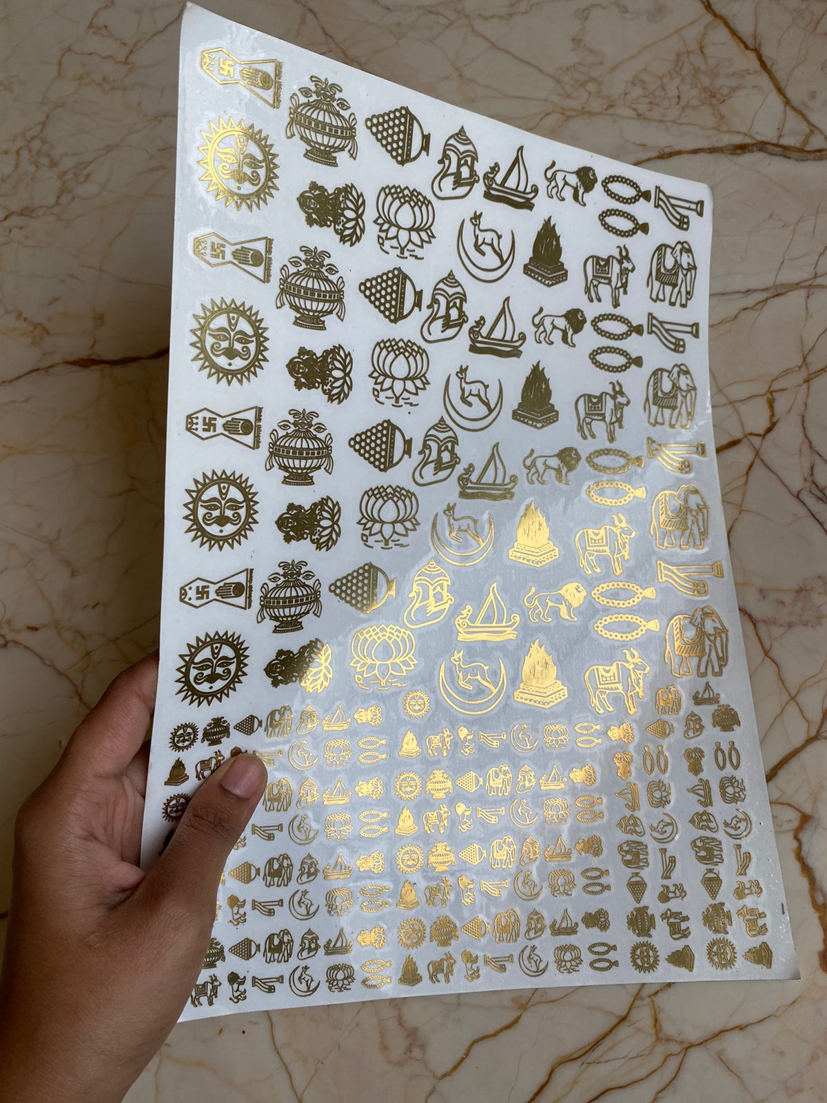 A4 Jain Swapna Metallic Sticker Sheet