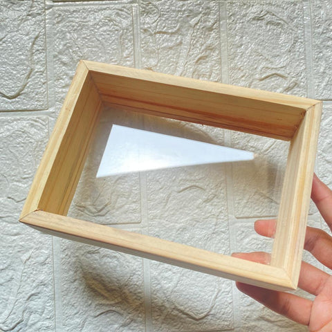 Wooden Frame with Acrylic Base / floating frame