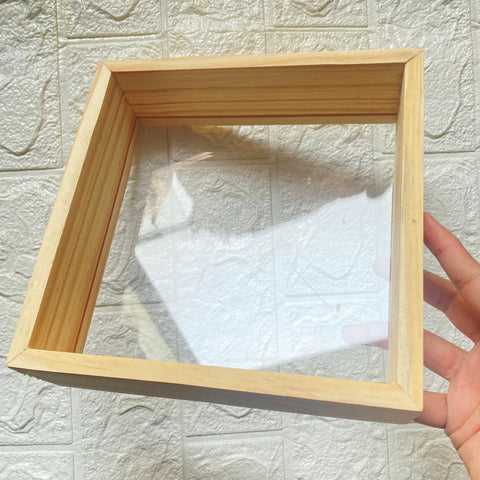 Wooden Frame with Acrylic Base / floating frame