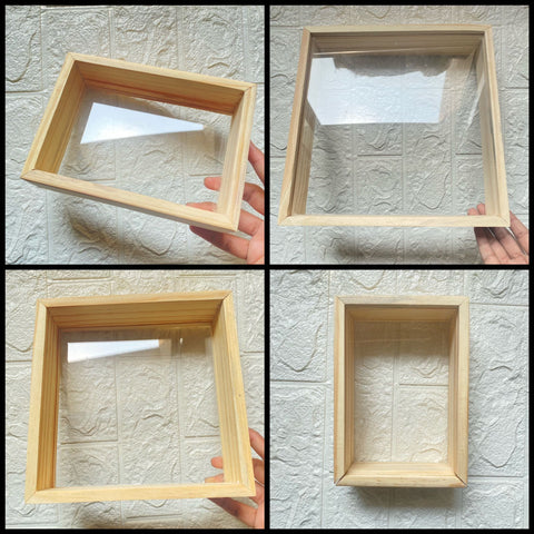 Wooden Frame with Acrylic Base / floating frame