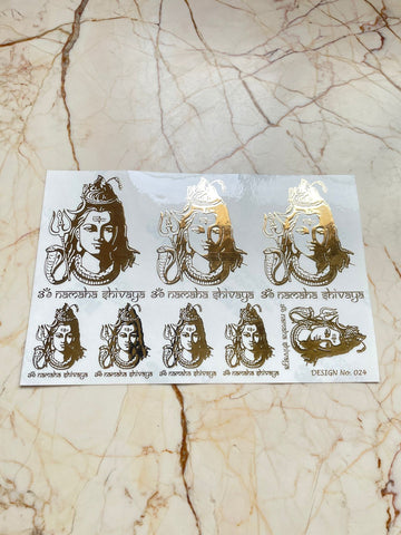 Shivji Embossed Sticker Sheet